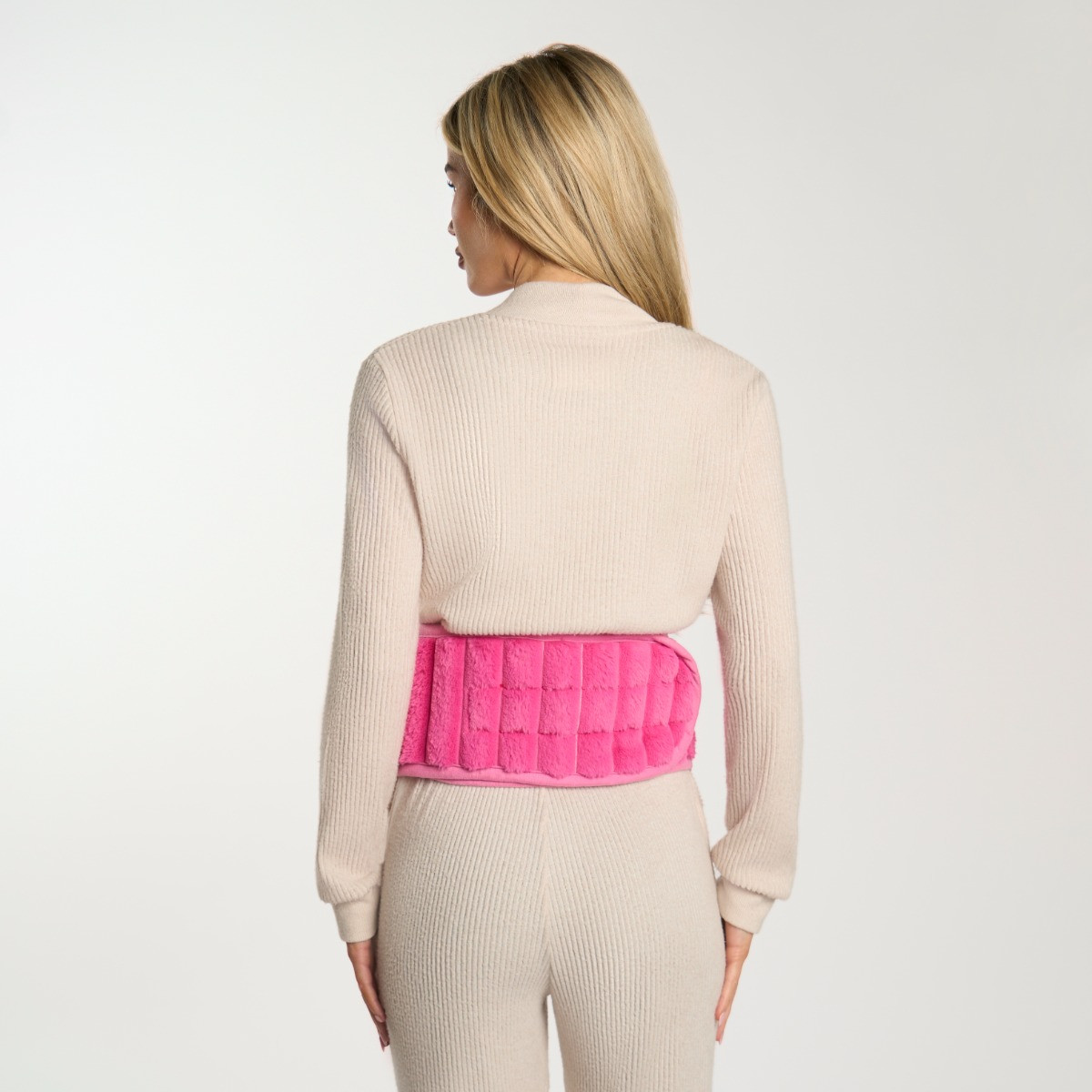 OHS Adjustable Ribbed Hot Water Bottle Belt - Pink>