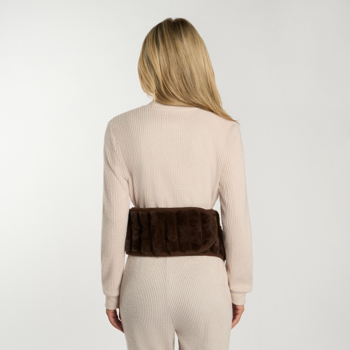 OHS Adjustable Ribbed Hot Water Bottle Belt - Brown>