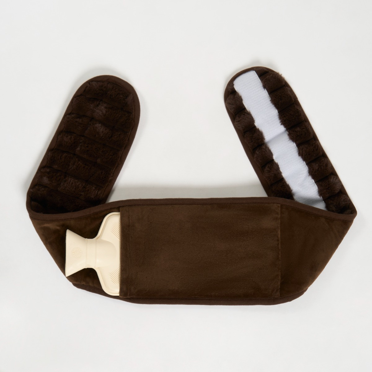 OHS Adjustable Ribbed Hot Water Bottle Belt - Brown>