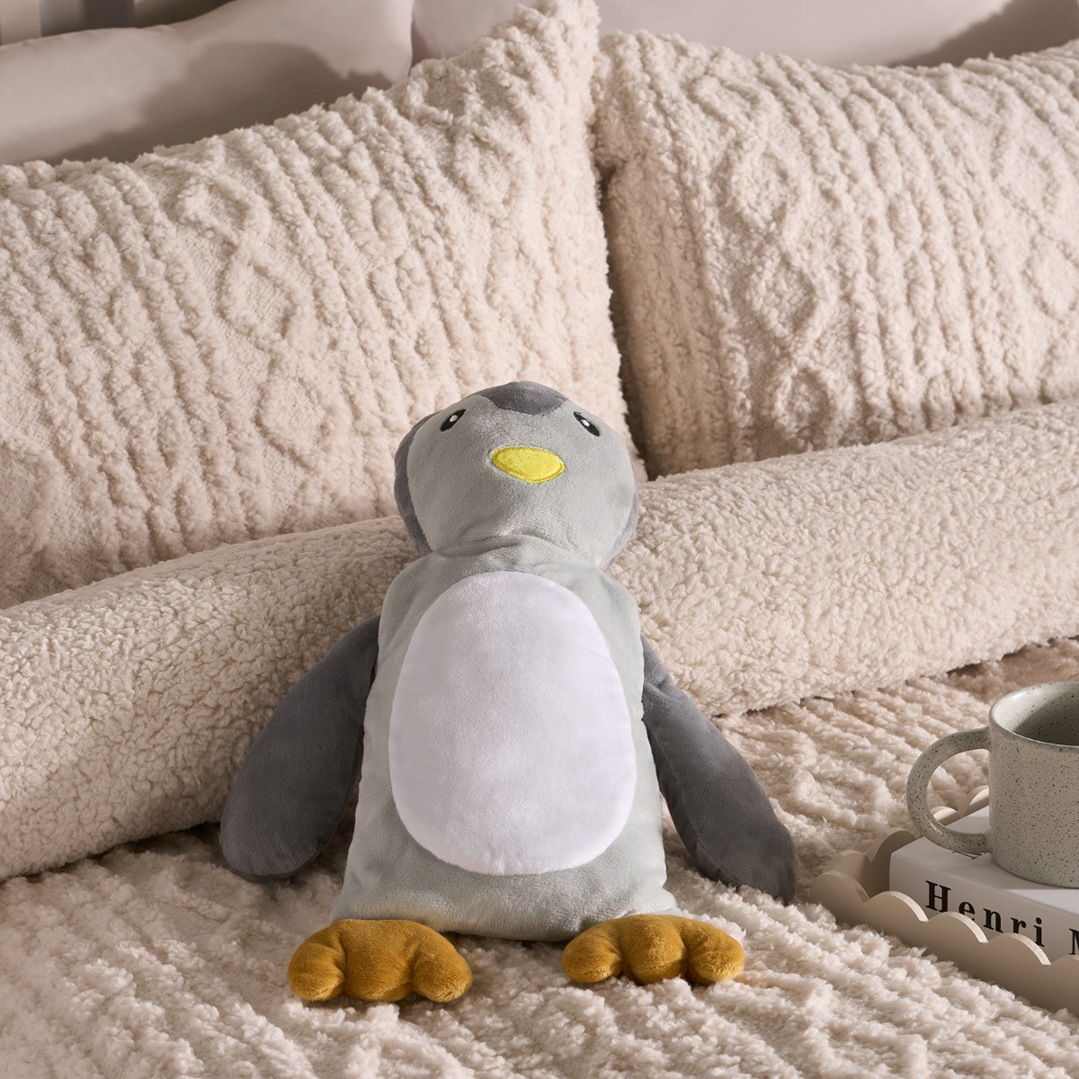OHS Penguin Hot Water Bottle - Grey>
