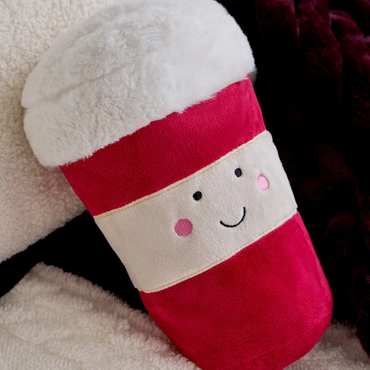 OHS Coffee Cup Microwaveable Hottie - Burgundy>