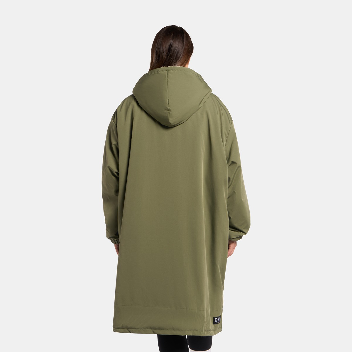 OHS Adults Water Resistant Sherpa Drying Robe - Khaki/Beige>