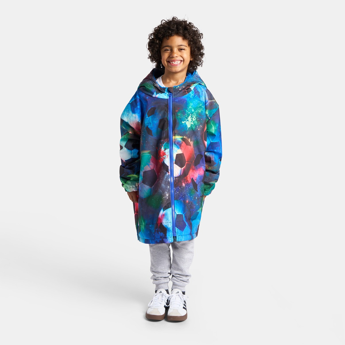 OHS Kids Water Resistant Football Sherpa Drying Robe, Neon - Large/Extra Large>