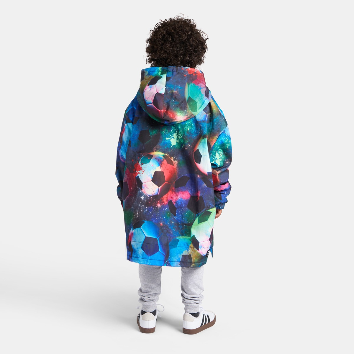 OHS Kids Water Resistant Football Sherpa Drying Robe - Neon>