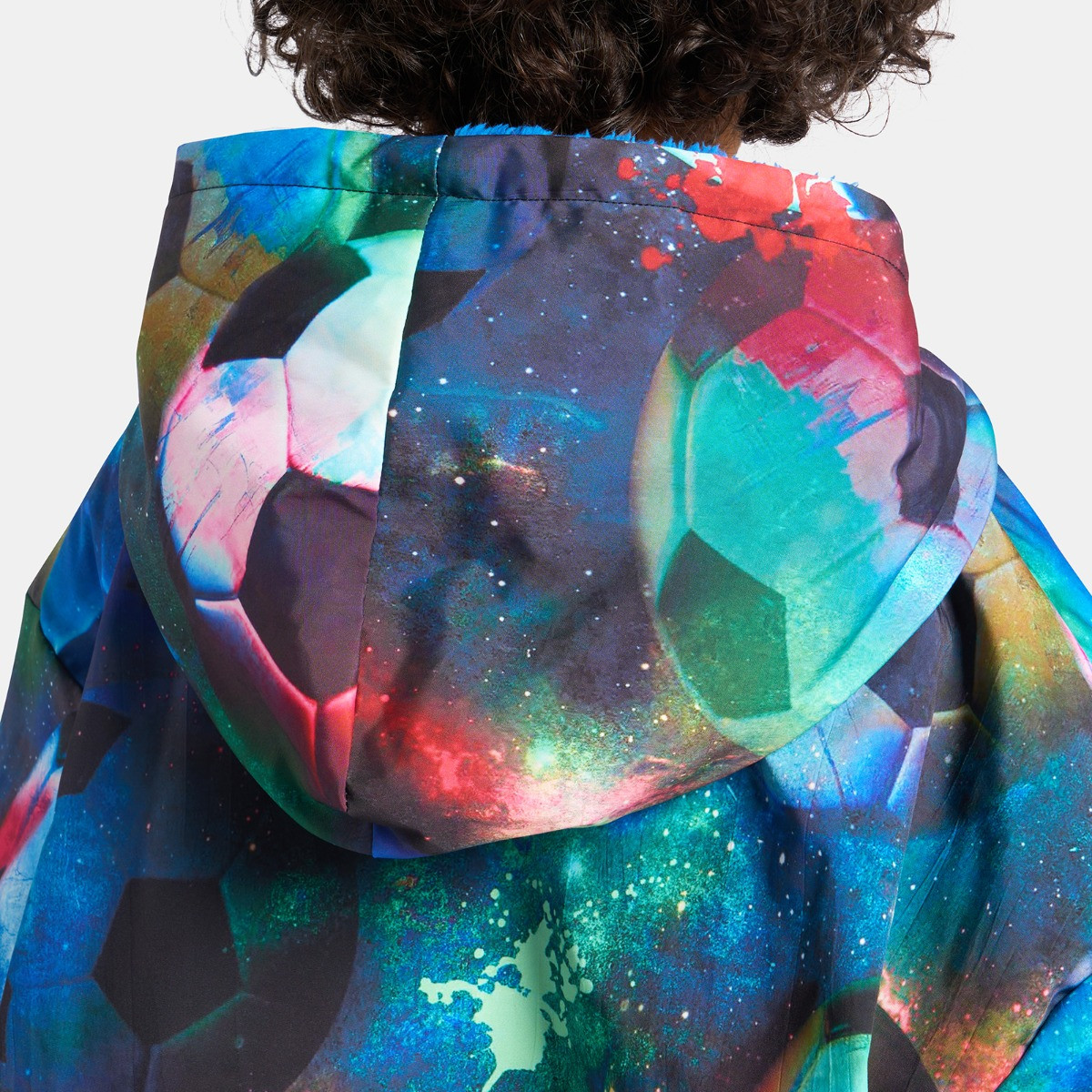 OHS Kids Water Resistant Football Sherpa Drying Robe, Neon - Large/Extra Large>