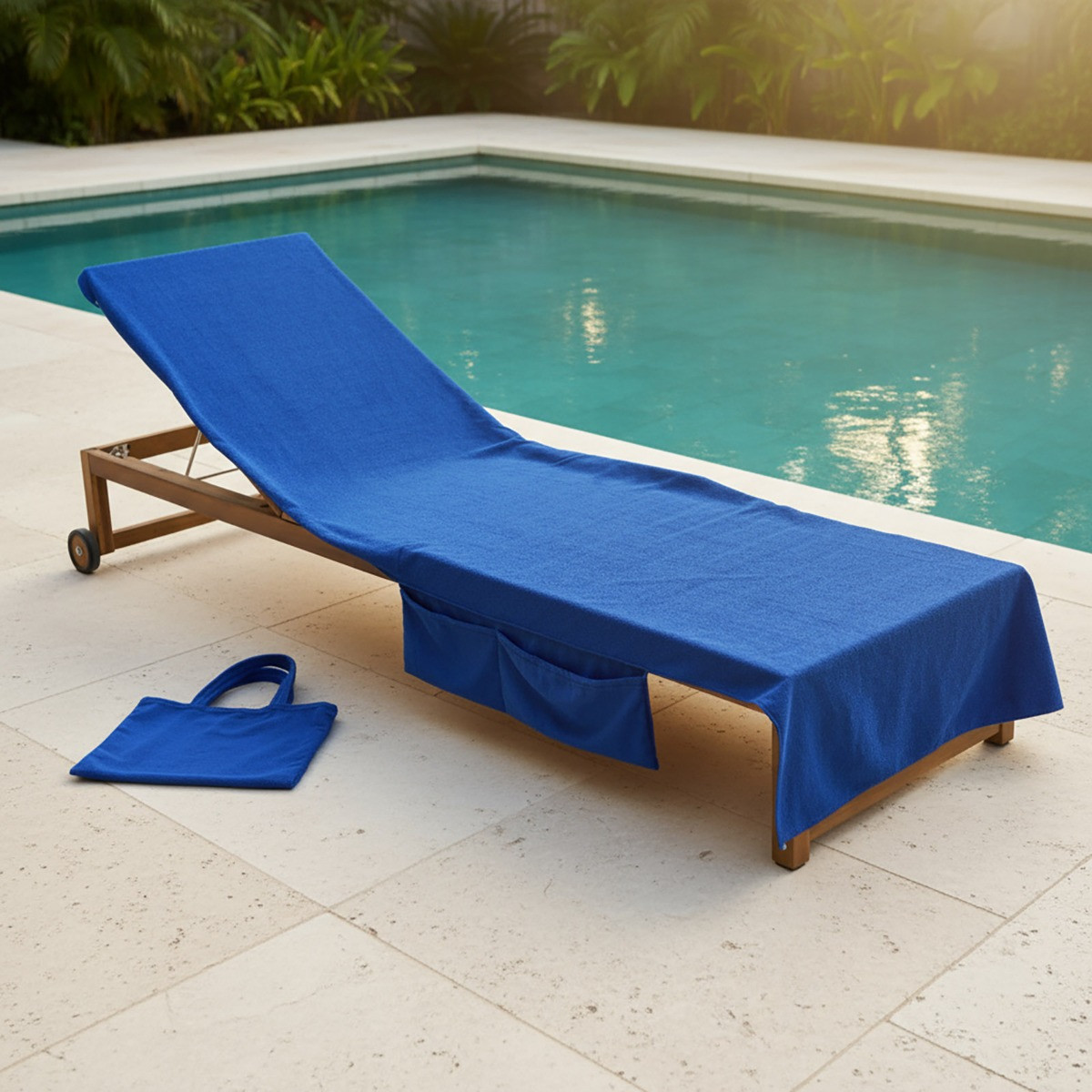 OHS Beach Towel in a Bag - Cobalt Blue>