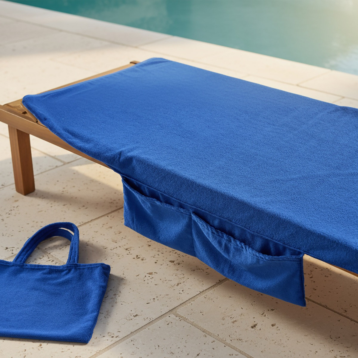 OHS Beach Towel in a Bag - Cobalt Blue>