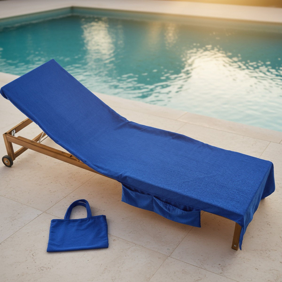 OHS Beach Towel in a Bag - Cobalt Blue>