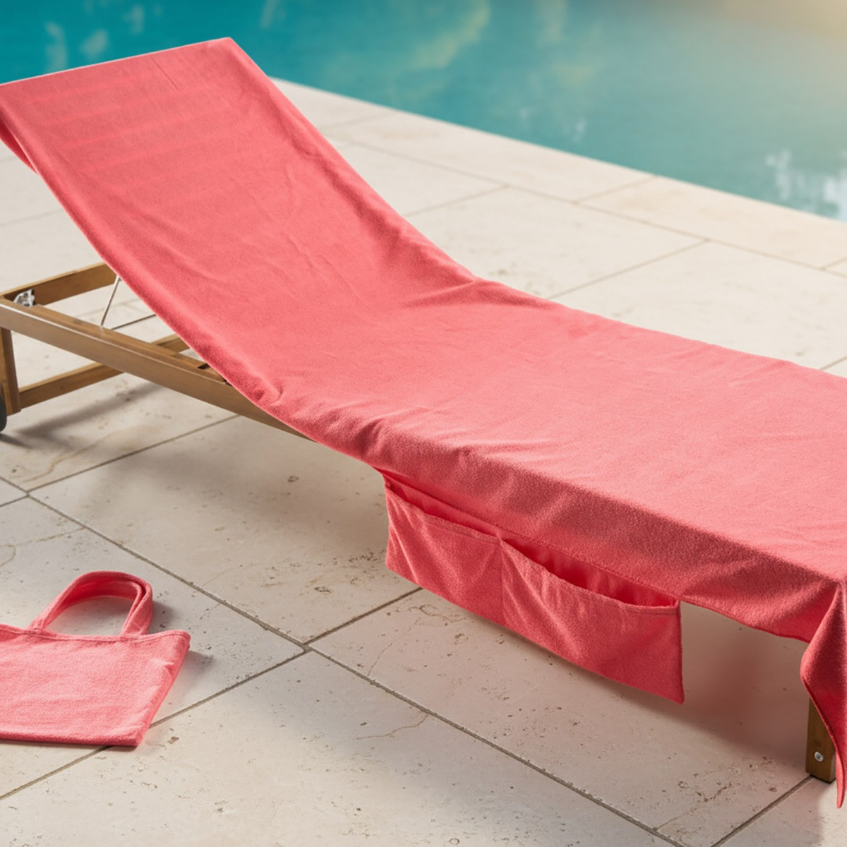 OHS Beach Towel in a Bag - Coral>