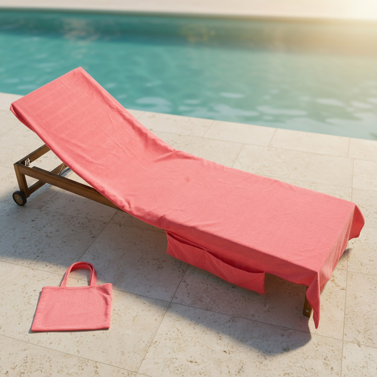 OHS Beach Towel in a Bag - Coral>