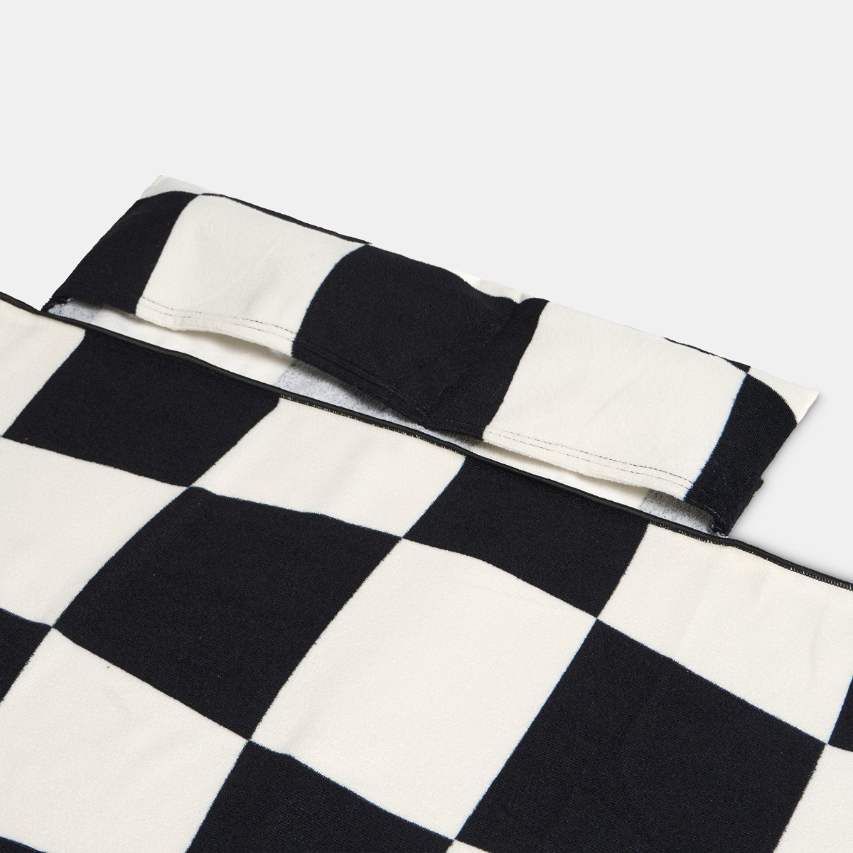 OHS Checkerboard Print Beach Towel in a Bag - Monochrome>