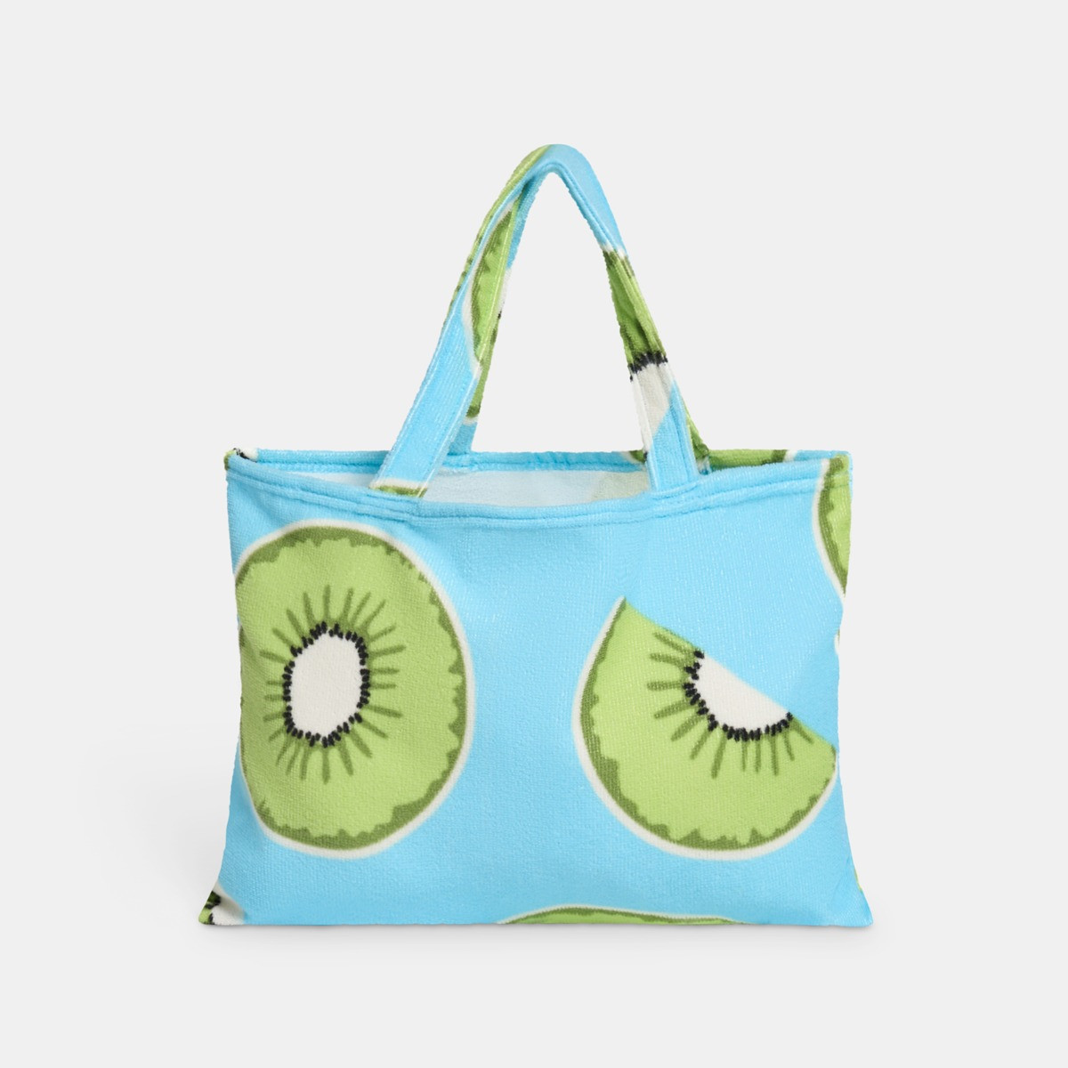 OHS Kiwi Print Beach Towel in a Bag - Blue>