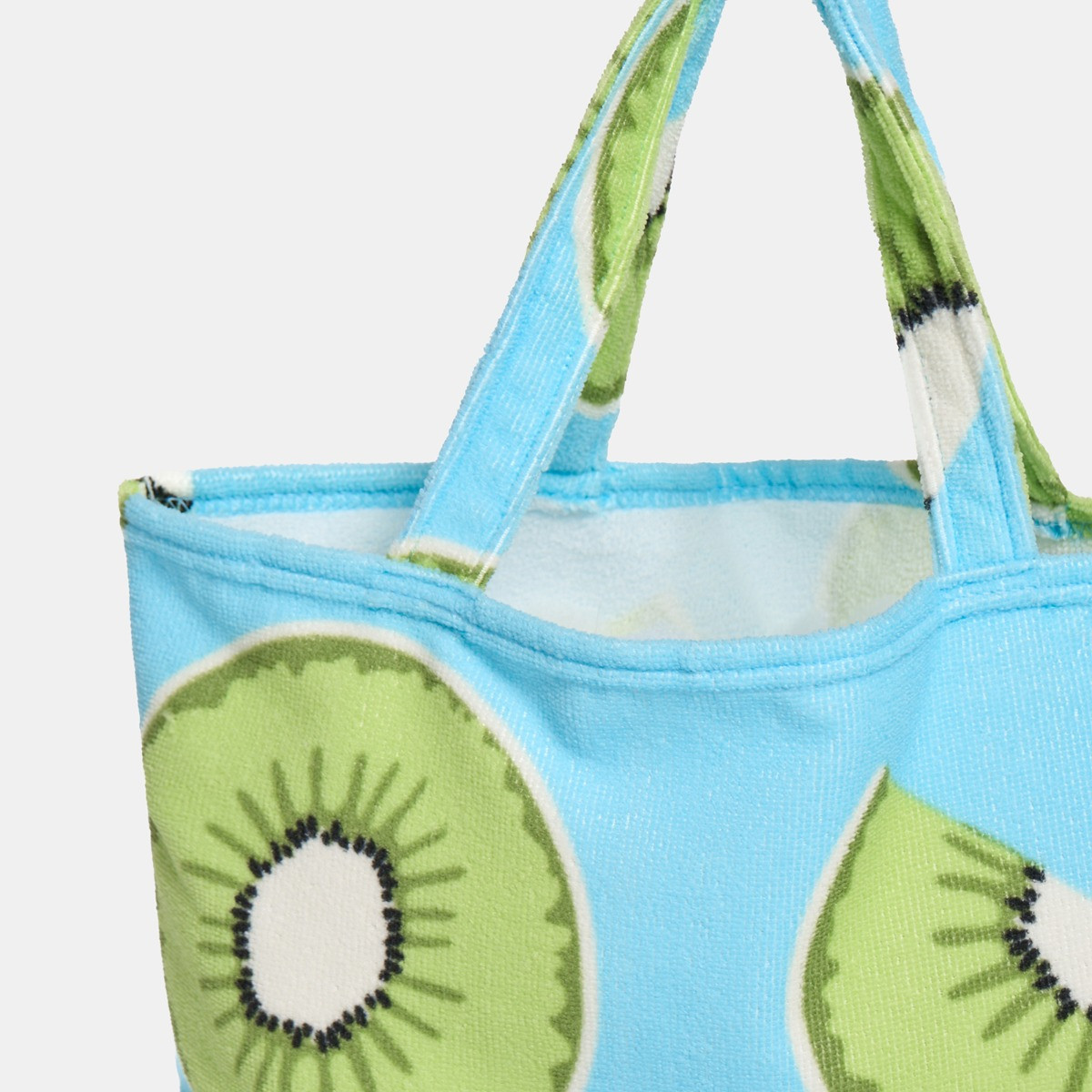 OHS Kiwi Print Beach Towel in a Bag - Blue>