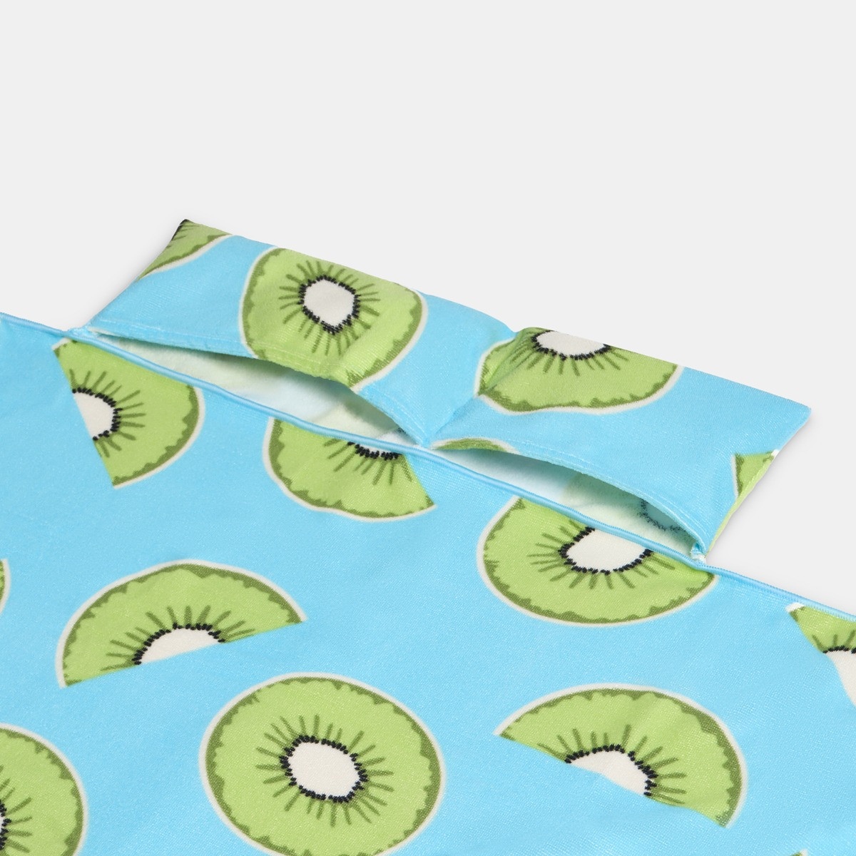 OHS Kiwi Print Beach Towel in a Bag - Blue>