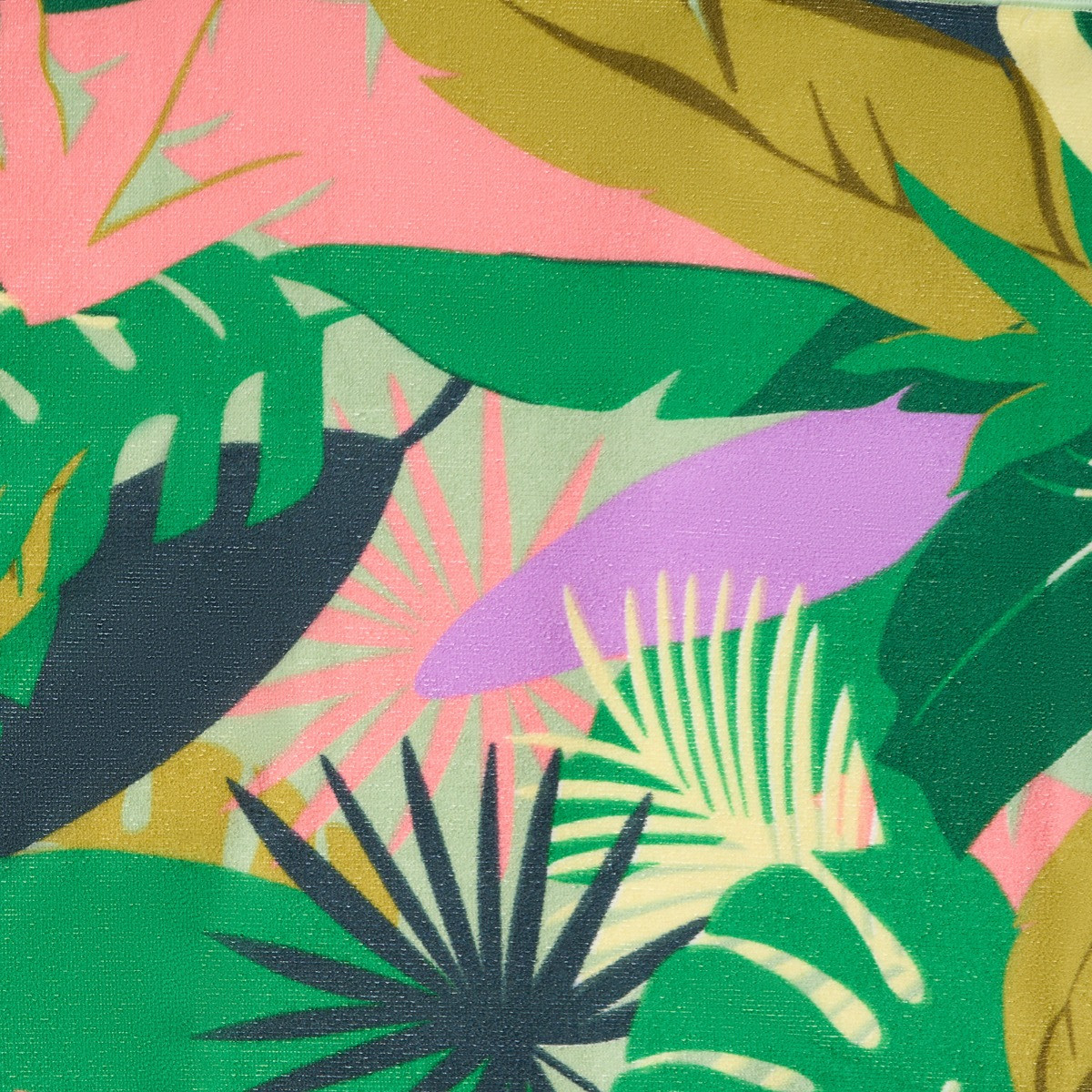 OHS Palm Print Beach Towel in a Bag - Green>