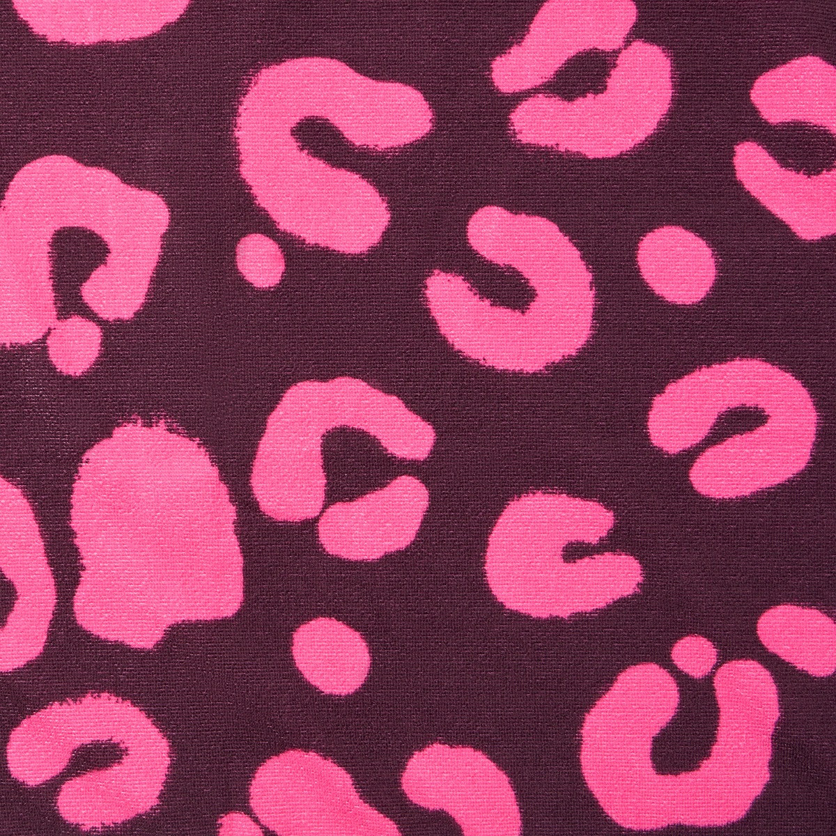 OHS Abstract Leopard Print Beach Towel in a Bag - Burgundy>