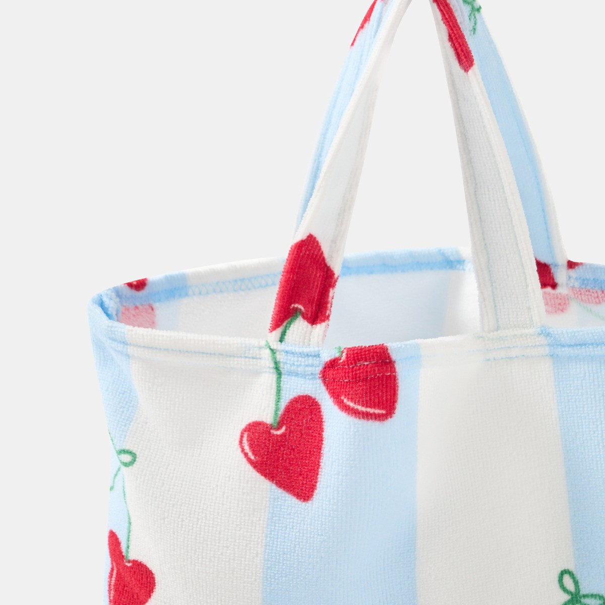 OHS Heart Cherries Beach Towel in a Bag - Blue>