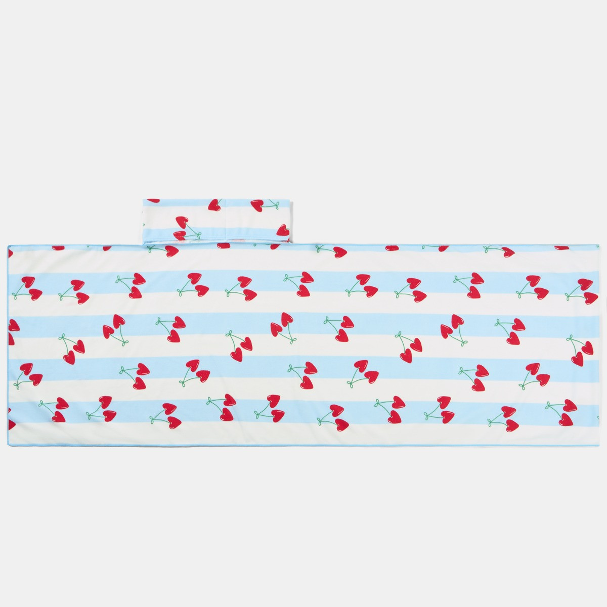 OHS Heart Cherries Beach Towel in a Bag - Blue>