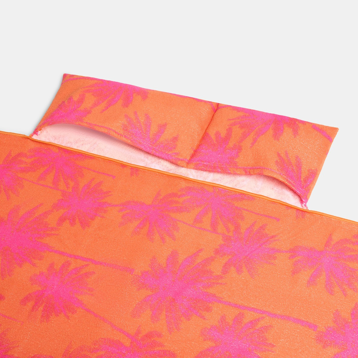 OHS Palm Tree Beach Towel in a Bag - Orange>