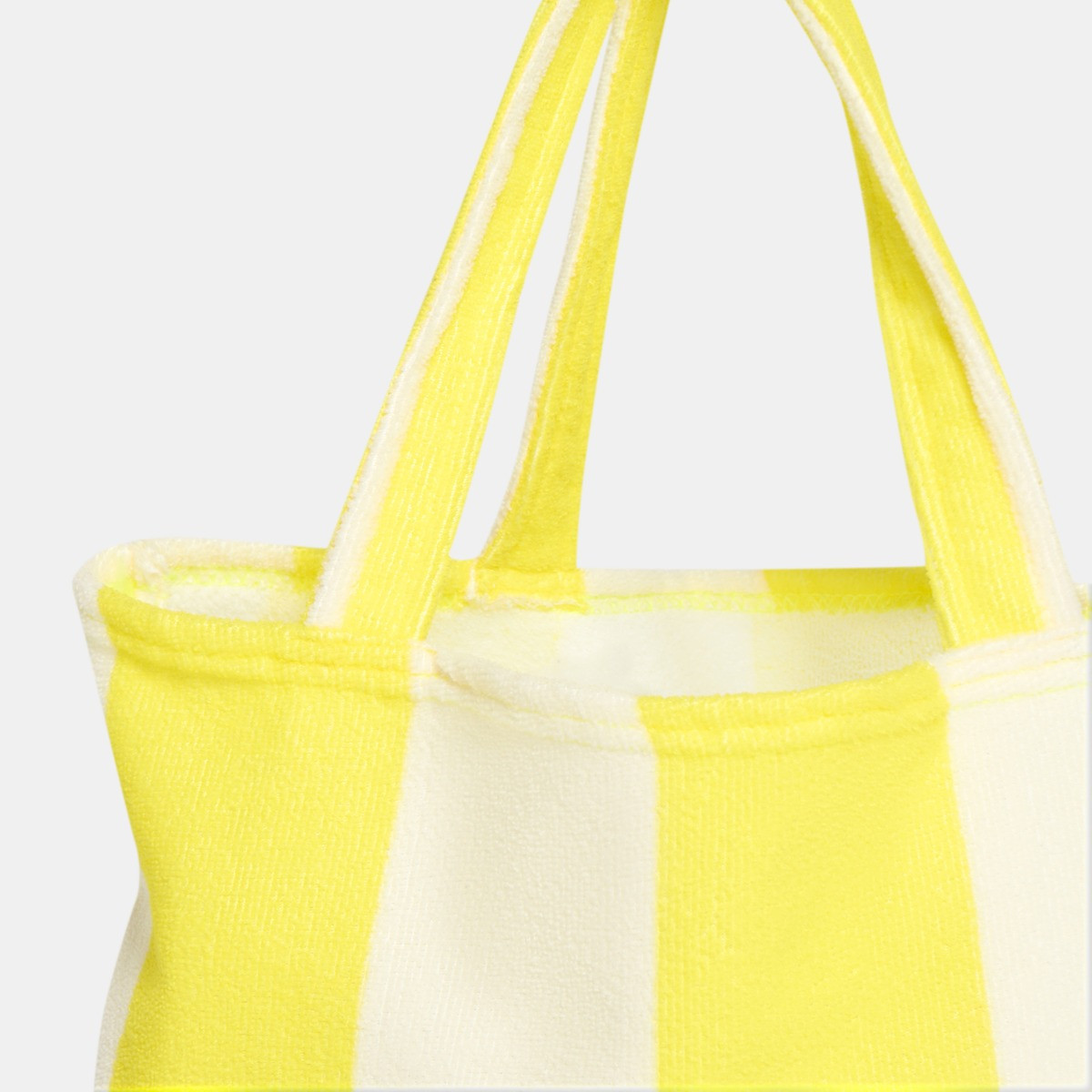 OHS Vertical Stripe Beach Towel in a Bag - Yellow>