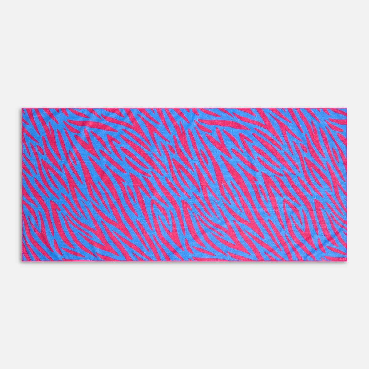 OHS Neon Zebra Beach Towel - Pink/Blue>