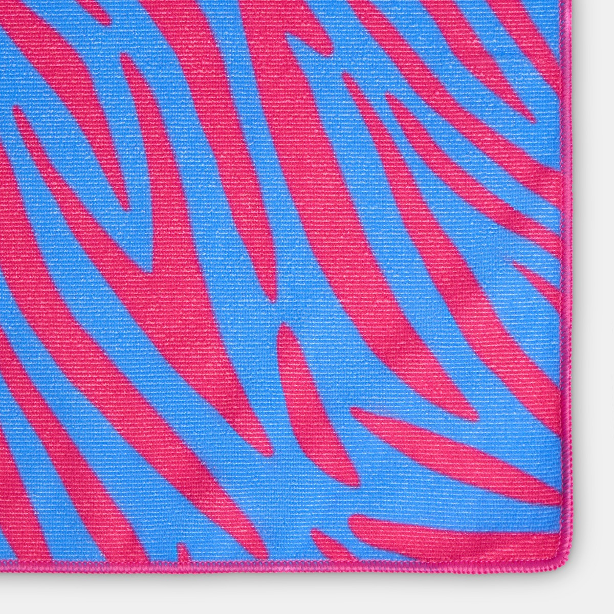OHS Neon Zebra Beach Towel - Pink/Blue>
