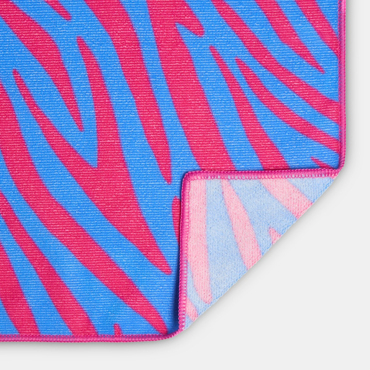 OHS Neon Zebra Beach Towel - Pink/Blue>