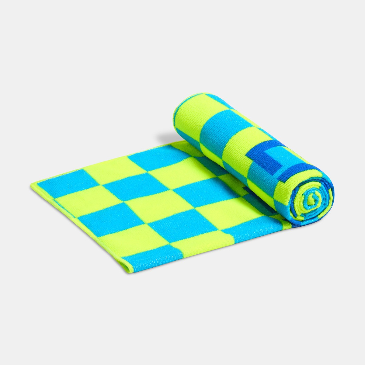 OHS Eat Sleep Game Slogan Beach Towel - Neon>