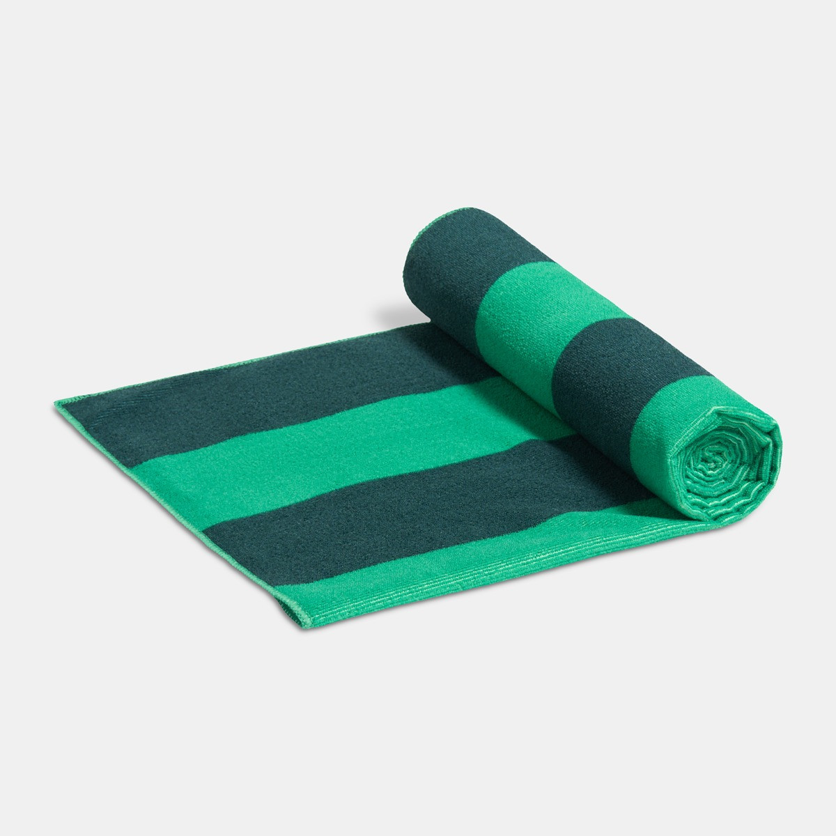 OHS Vertical Stripe Beach Towel - Dark Green>