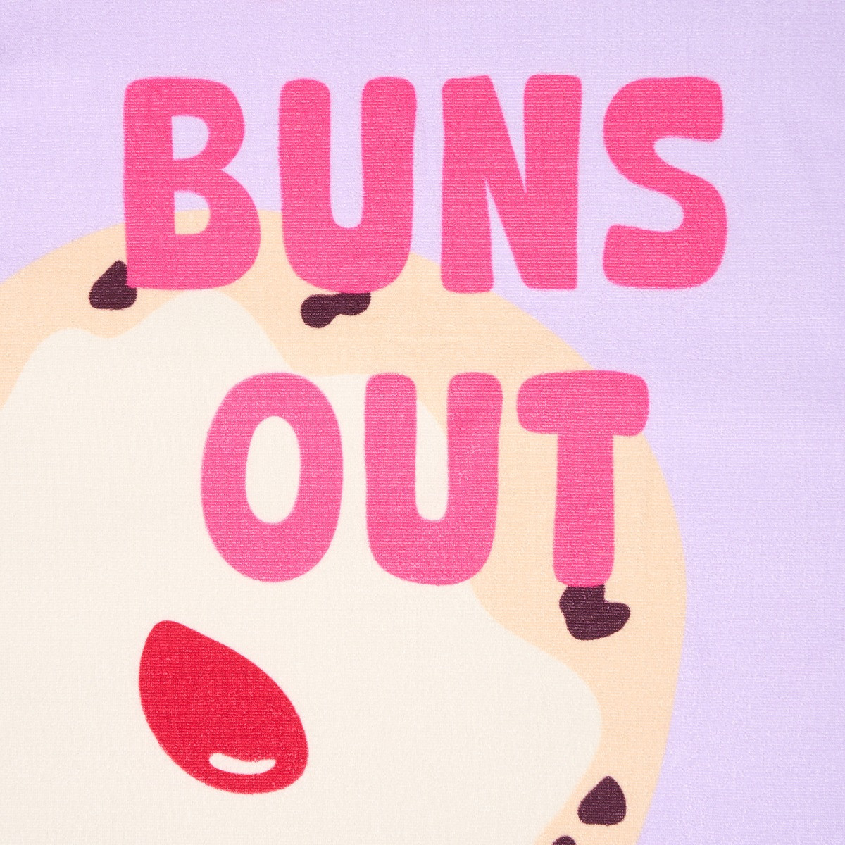OHS Suns Out Buns Out Slogan Beach Towel - Lilac>