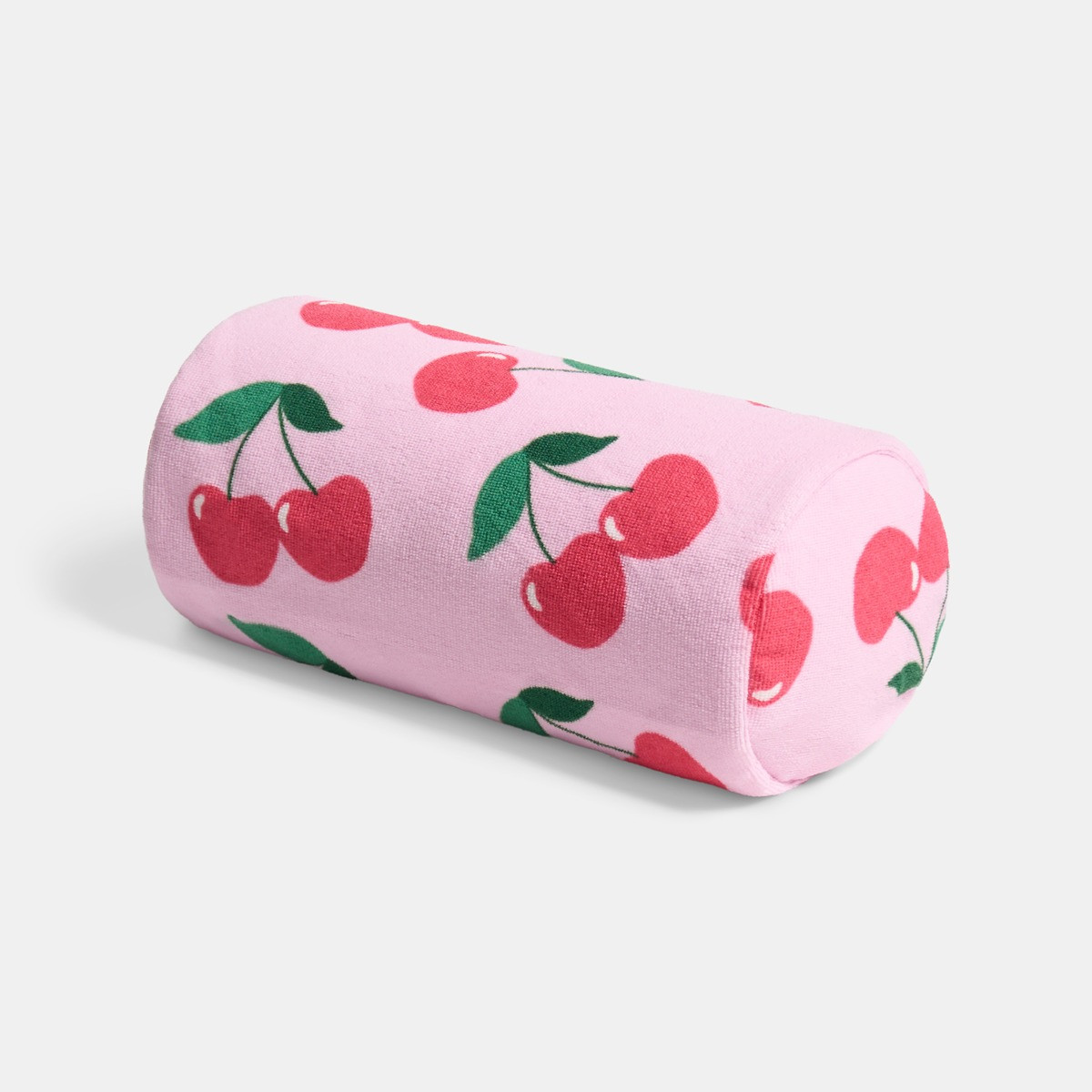 OHS Cherry Print Inflatable Beach Bolster Pillow - Pink>