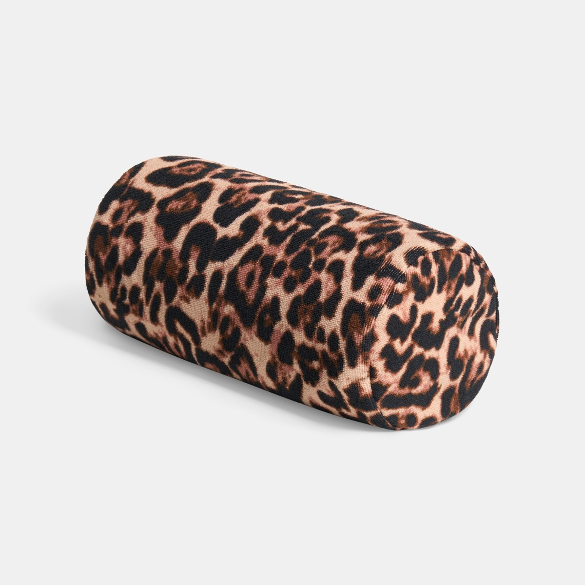 OHS Leopard Print Inflatable Beach Bolster Pillow - Natural>