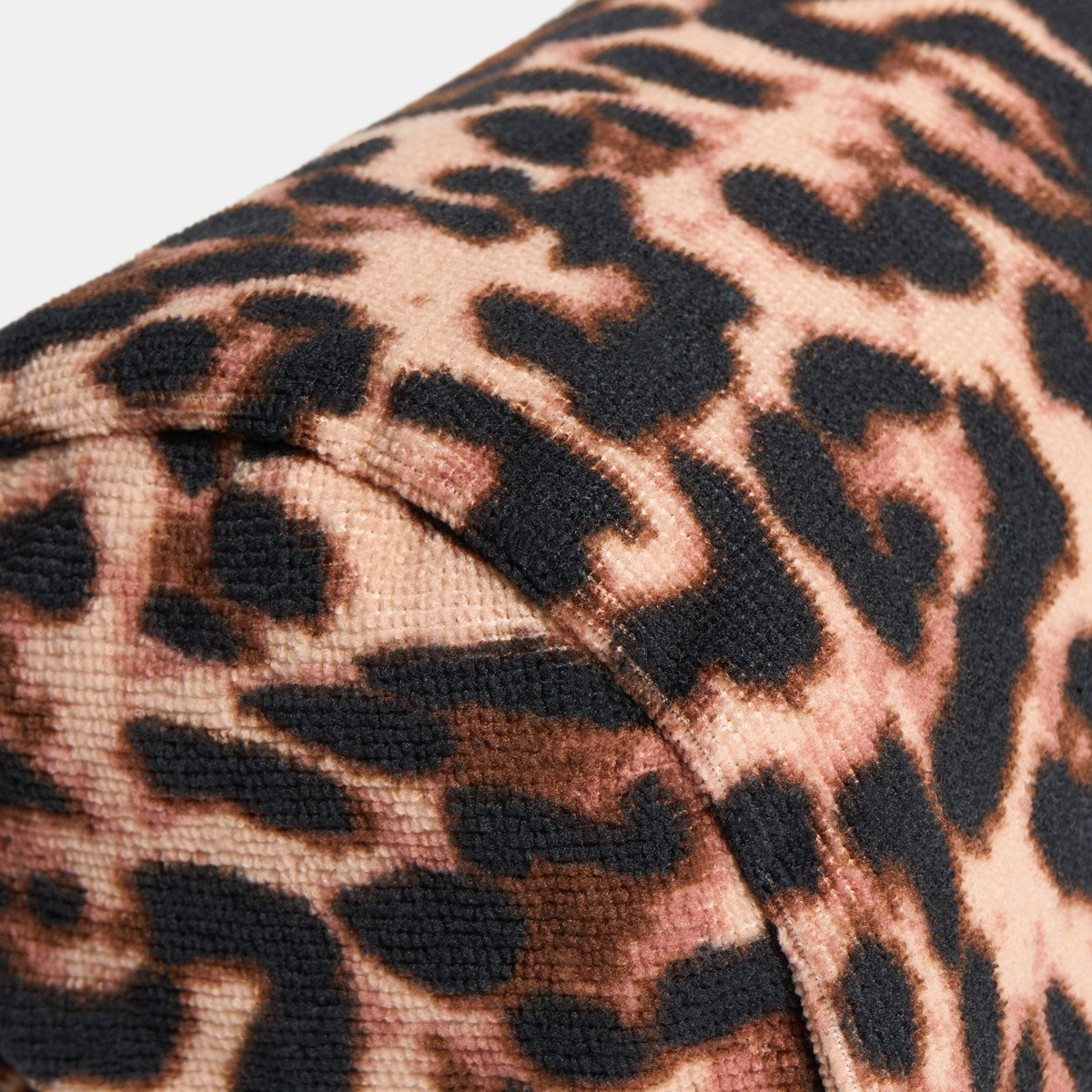 OHS Leopard Print Inflatable Beach Bolster Pillow - Natural>