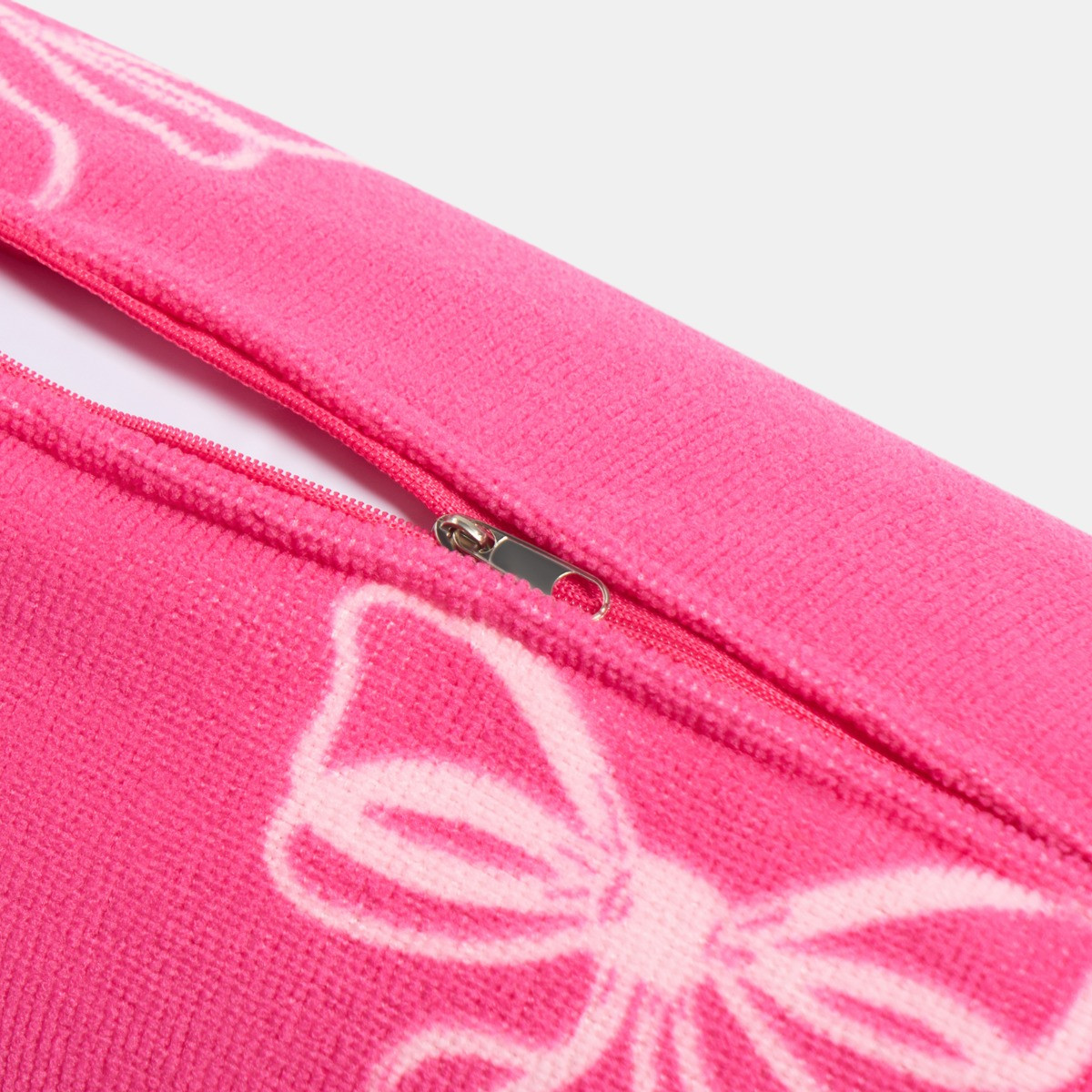 OHS Bow Print Inflatable Beach Bolster Pillow - Hot Pink>