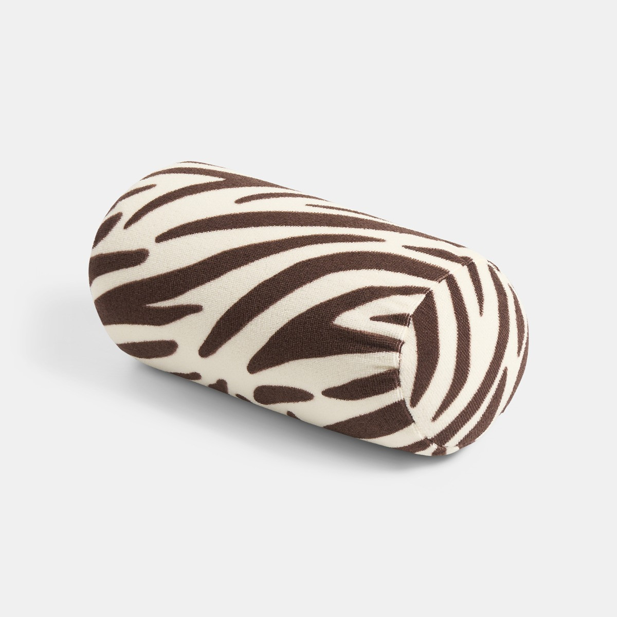 OHS Zebra Print Inflatable Beach Bolster Pillow - Brown/Cream>