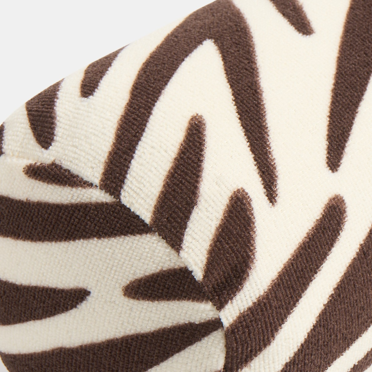 OHS Zebra Print Inflatable Beach Bolster Pillow - Brown/Cream>