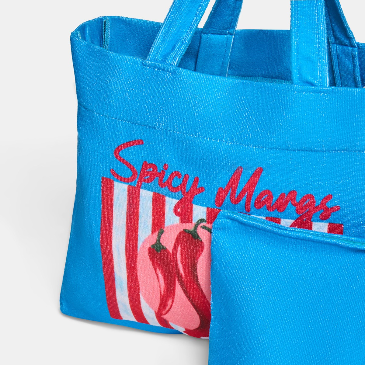 OHS Spicy Margs Slogan Beach Bag & Pouch - Blue>