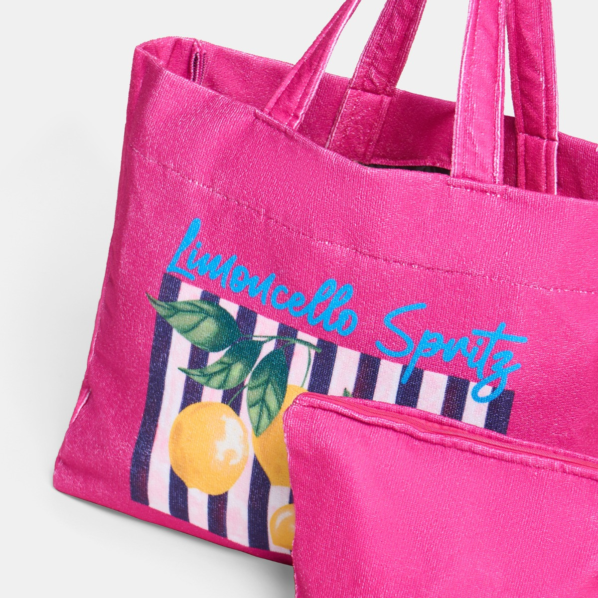 OHS Limoncello Spritz Slogan Beach Bag & Pouch - Pink>