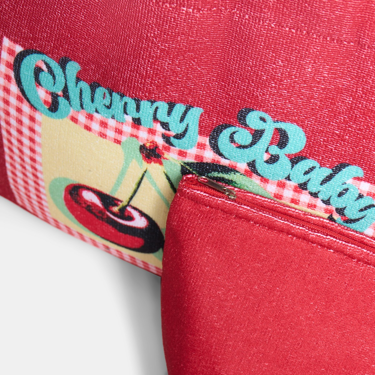 OHS Cherry Baby Slogan Beach Bag & Pouch - Red>