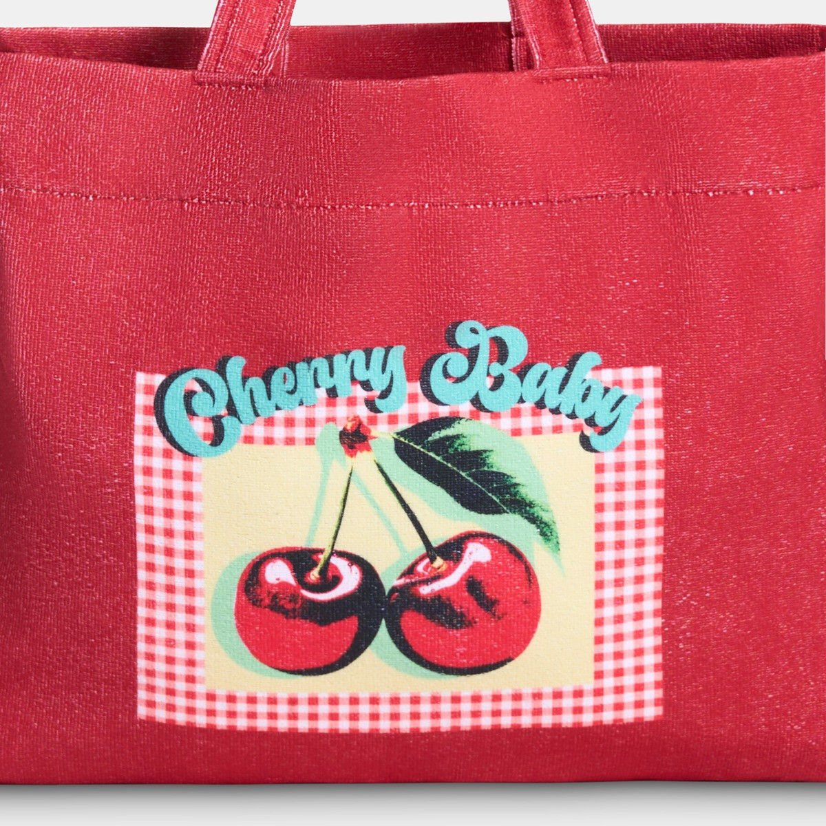 OHS Cherry Baby Slogan Beach Bag & Pouch - Red>