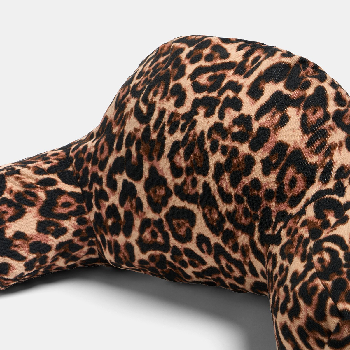 OHS Leopard Print Inflatable Cuddle Cushion - Natural>