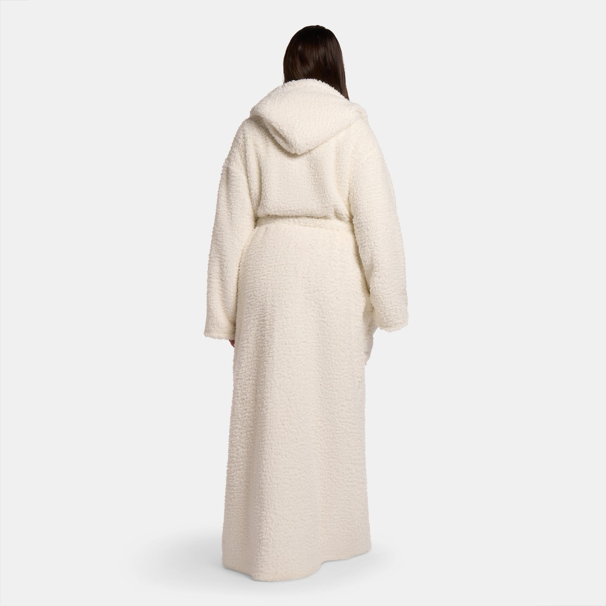 OHS Teddy Dressing Gown Floor Length, Adults - Cream>