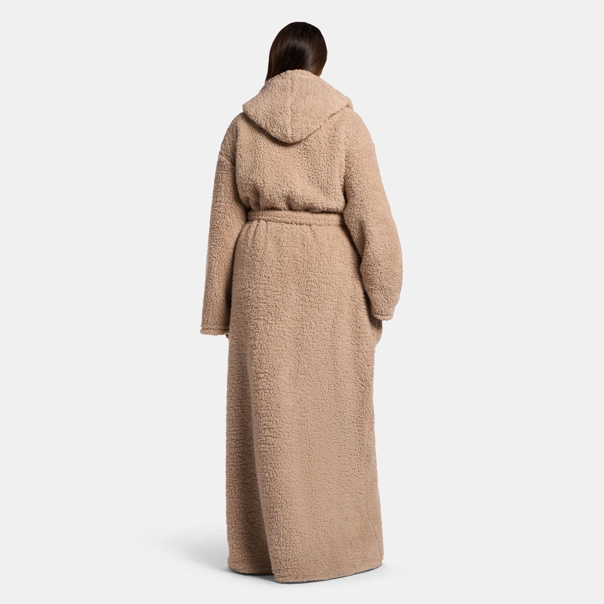 OHS Teddy Dressing Gown Floor Length, Adults - Natural>