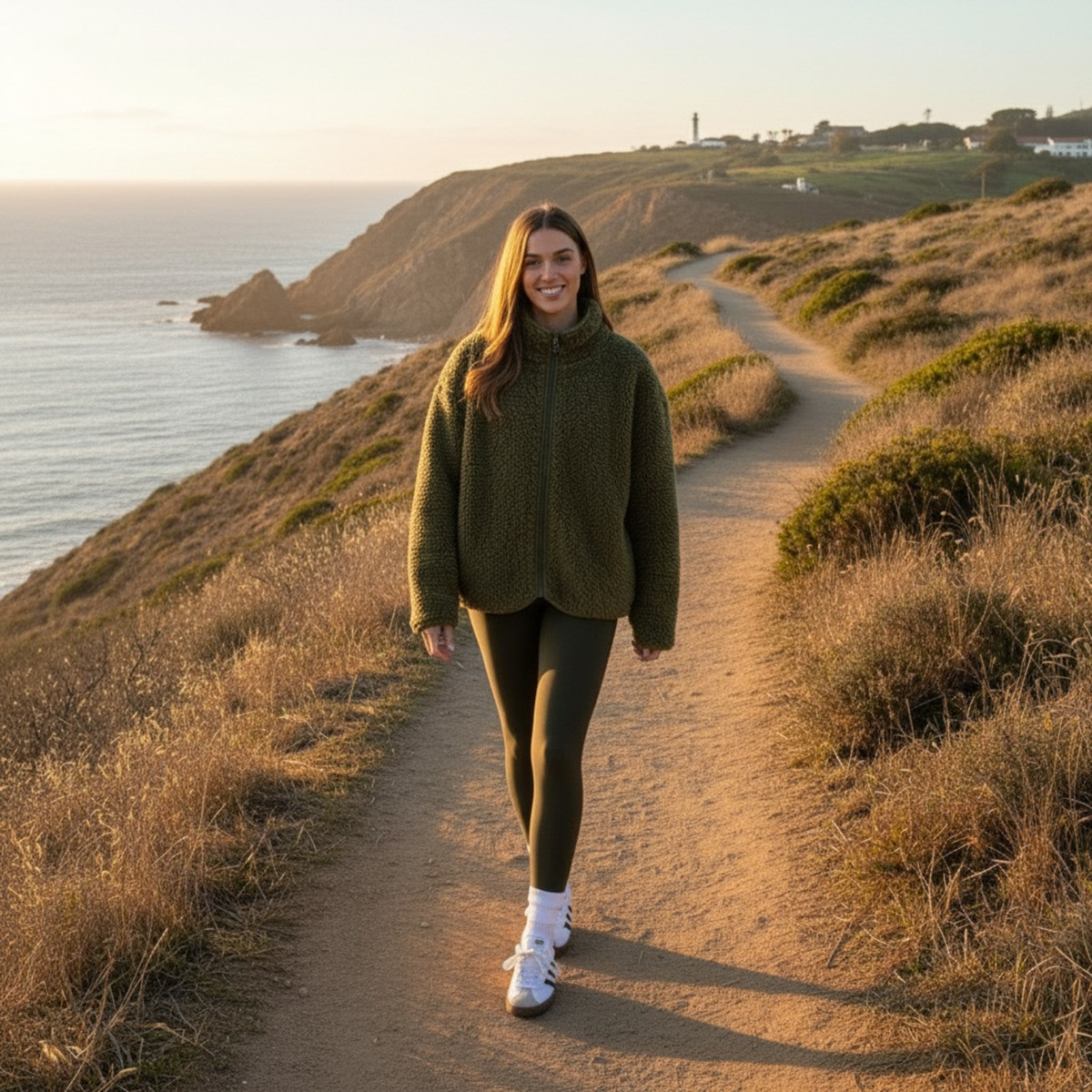 OHS Teddy Full Zip Fleece, Khaki - Small/Medium>