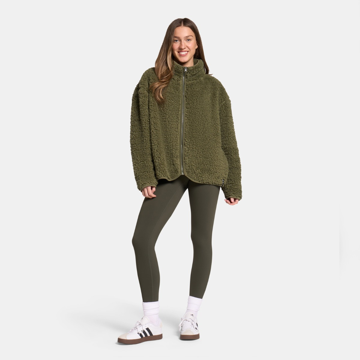 OHS Teddy Full Zip Fleece, Khaki - Large/Extra Large>