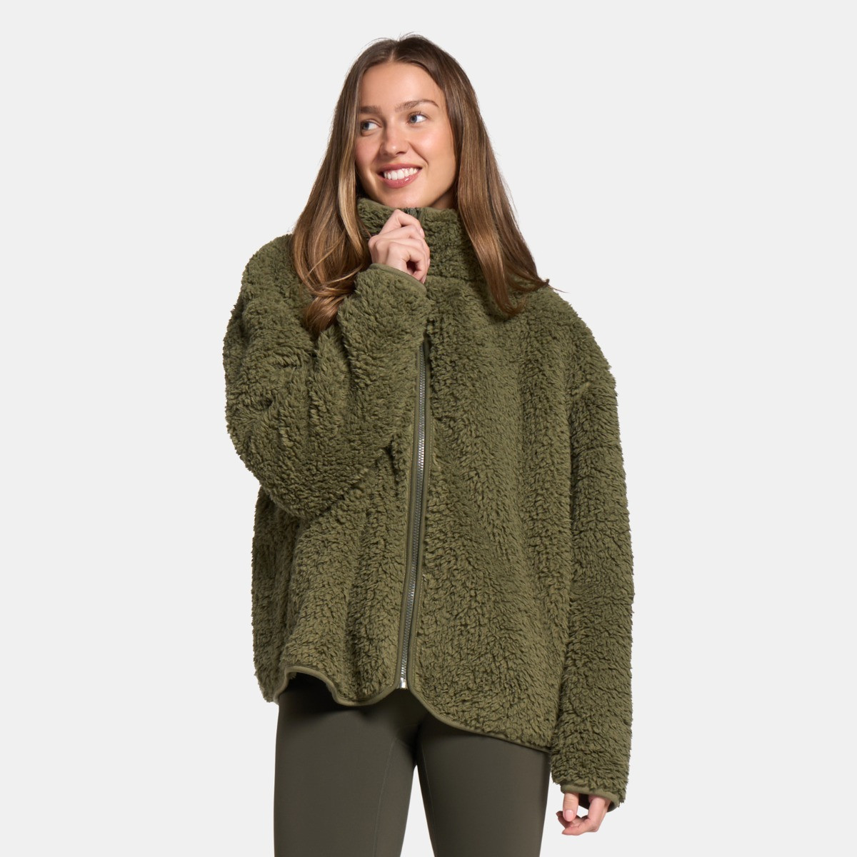 OHS Teddy Full Zip Fleece, Khaki - Small/Medium>