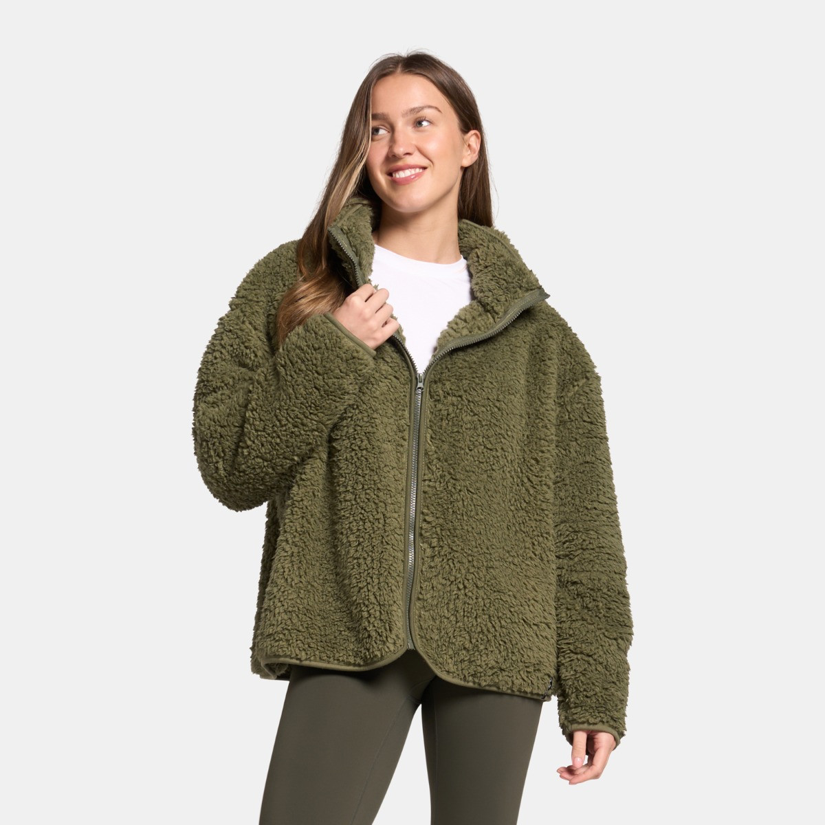 OHS Teddy Full Zip Fleece, Khaki - Large/Extra Large>