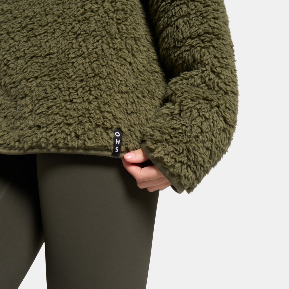OHS Teddy Full Zip Fleece, Khaki - Small/Medium>