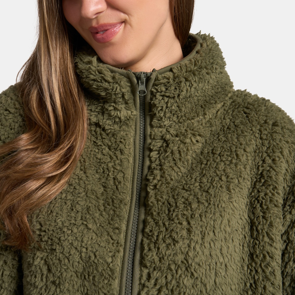 OHS Teddy Full Zip Fleece - Khaki>
