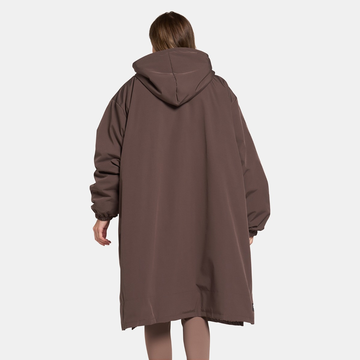 OHS Adults Water Resistant Sherpa Drying Robe, Brown - Large/Extra Large>